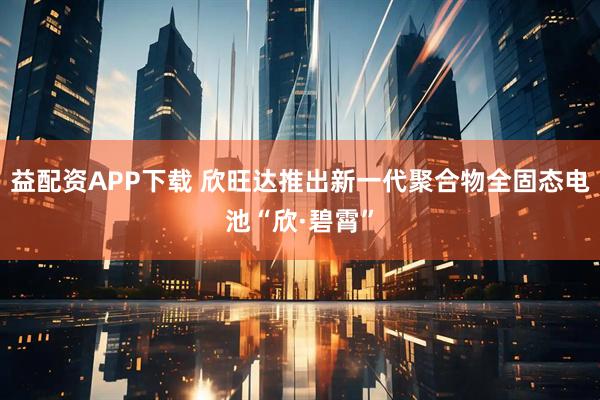 益配资APP下载 欣旺达推出新一代聚合物全固态电池“欣·碧霄”