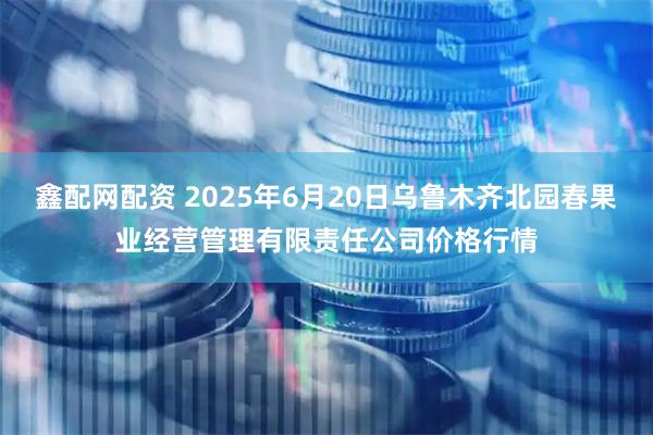 鑫配网配资 2025年6月20日乌鲁木齐北园春果业经营管理有限责任公司价格行情
